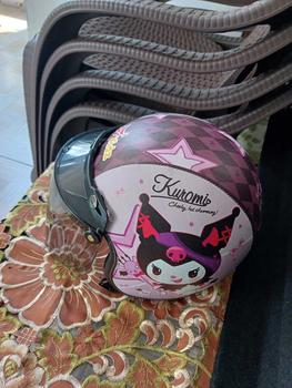 Product Review of Helm Anak Perempuan 2 sampai 7 Tahun Bogo Retro Junior Motif Kuromi Kaca Datar from B**s D**h B**h 0