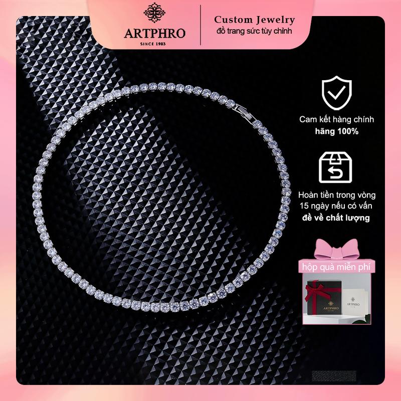 □ARTPHRO□ Vòng Cổ Tennis, Dành Cho Phụ Nữ Và Nam Giới, Dây Chuyền Đồng, Không Phai Màu, Vòng Cổ Cặp Đôi, Thích Hợp Làm Quà Tặng Cho GF / BF Và Bạn Thân