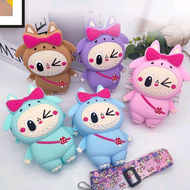 Tas Slempang Anak 3D Labubu Koin Mini 1