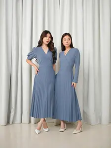 Kiyorawears - Heather Formal Dress / Dress Casual Wanita / Korean Dress / Fashion Muslim / Plisket Dress / Dress Wanita kekinian