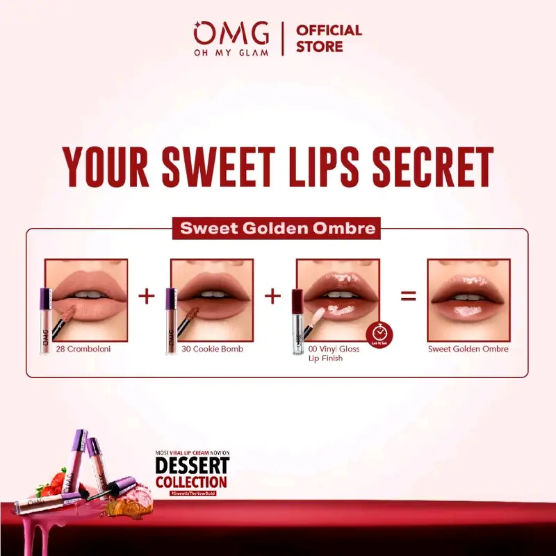 OMG Lipcream NEW SHADE  / OMG Gloss Lip Finish Oh My Glam Lip gloss Liquid Lipstik Lipstick Lipgloss Waterproof Bibir 4