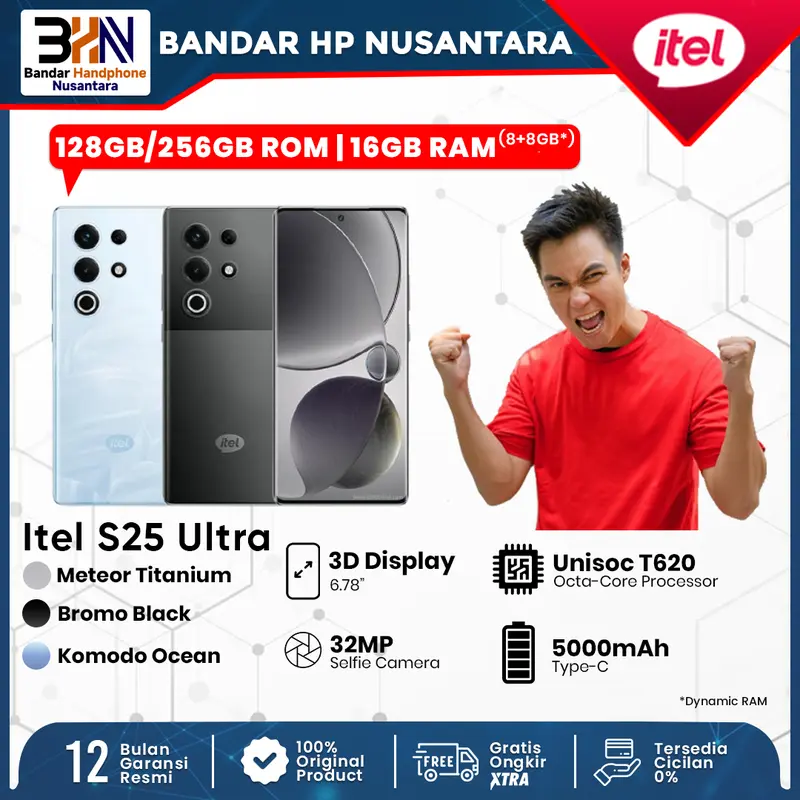 [Exclusive Baimwong Evn] Official Itel S25 Ultra RAM 8+8/256GB - 6.78"FHD+ Amoled 3D 120hz - 6.9mm Ultra Slim Design - Corning Gorila Glass 7i - New 0