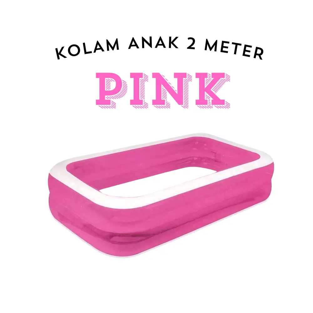 Kolam renang anak 2 meter warna pink dan biru termurah dari kidszone Mainan