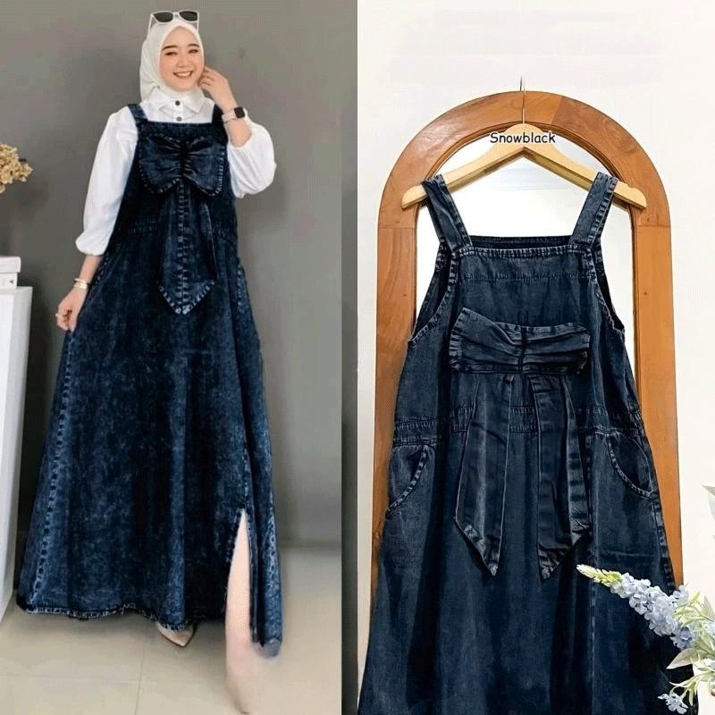 overall pita jeans denim premium terbaru terlaris Wanita 1