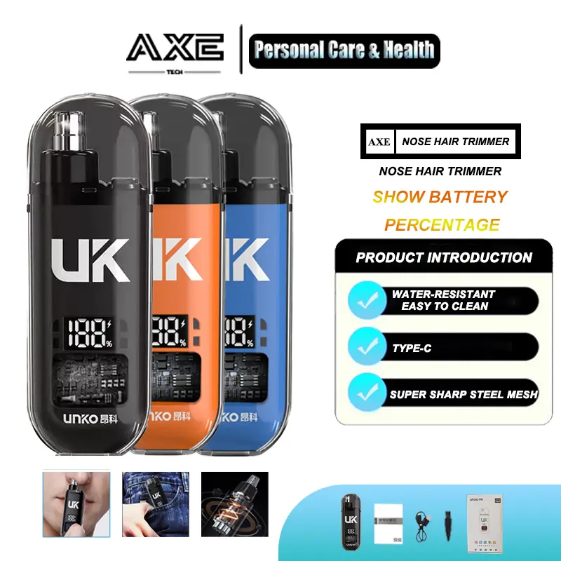 Portable Rechargeable Nose Hair Trimmer, Mini Design for Easy Carrying, 【COD】Type-C Fast Charging, Water-Washable, High-Speed Rotation, Ideal for Daily Nose Hair Trimming, Suitable for Both Men and Women