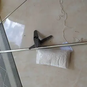 Pisau Cacah Sayur Modifikasi Bor Listrik Bahan Stainless Steel 4 Mata Pisau 50cm Poros Kuat Untuk Pakan Ayam Bebek Ternak Poros Diameter 10mm Biaya Rendah Cepat Efisien