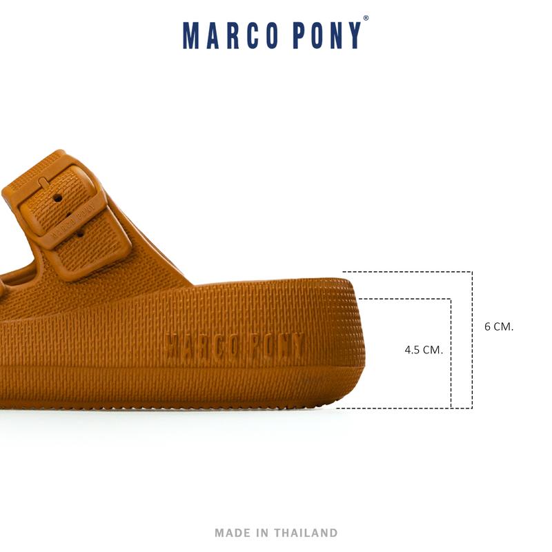 Marco Pony รองเท้าแตะแบบสวม รองเท้าแตะสายคาดคู่ เสริมส้น EVA แฟชั่น เบาสบาย กันน้ำ พื้นนุ่ม Size 36-41 รุ่น MH9035