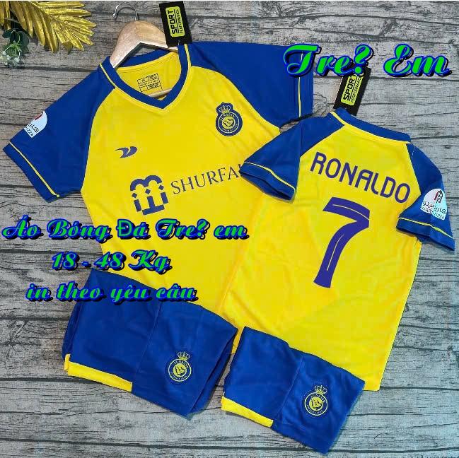 Áo Đá Banh Trẻ Em CLB ALL NASSER RONALDO 2022 2023 -   Quần + Áo   - Vải Mè Thái Cao Cấp - Hàng in Sẵn 