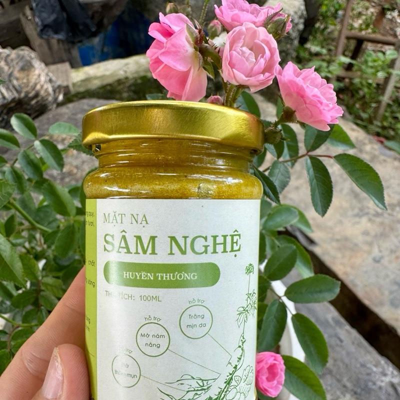 mặt nạ sâm nghệ (sâm đương quy nhân sâm tươi bột yến mạch mật ong sâm tố nữ tinh bột nghệ)