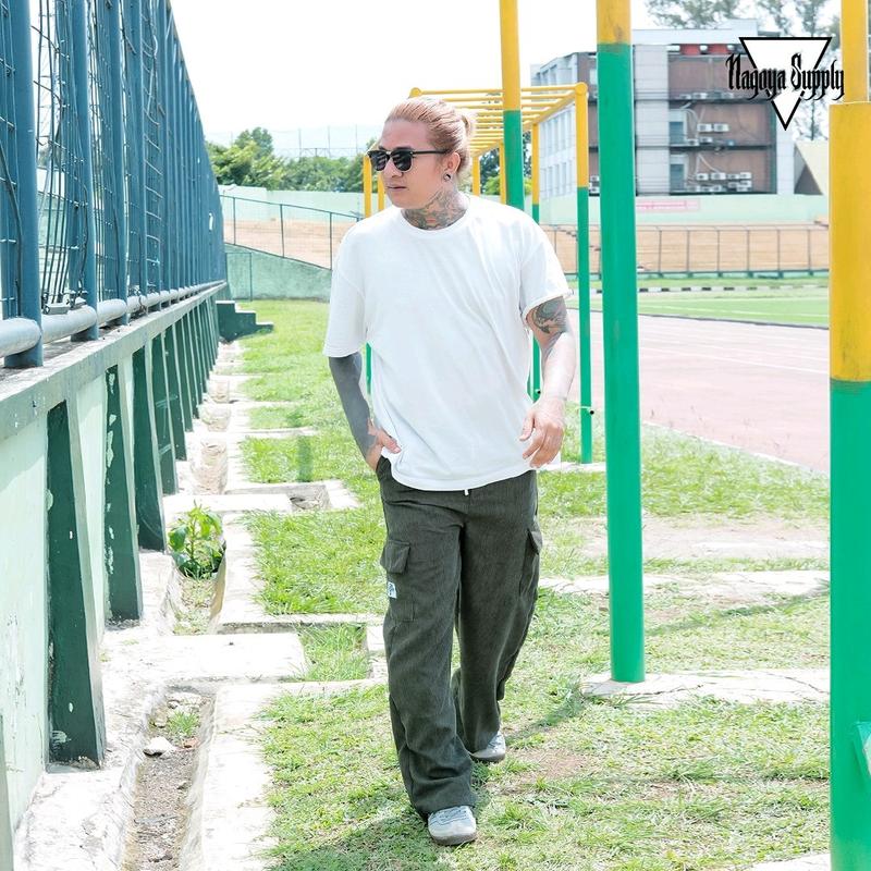Nagoya Supply COD Celana Corduroy Cargo Army Cargo Pants Corduroy Oversize Model Kulot Cargo Outfit Pria Panjang Terbaru Celana Distro Corduroy Premium 8