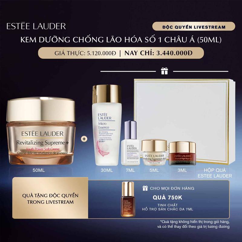 Kem dưỡng Collagen chống lão hóa dưỡng ẩm Estee Lauder Revitalizing Supreme+ Youth Power Soft Creme Moisturizer - Moisturizer 50ml