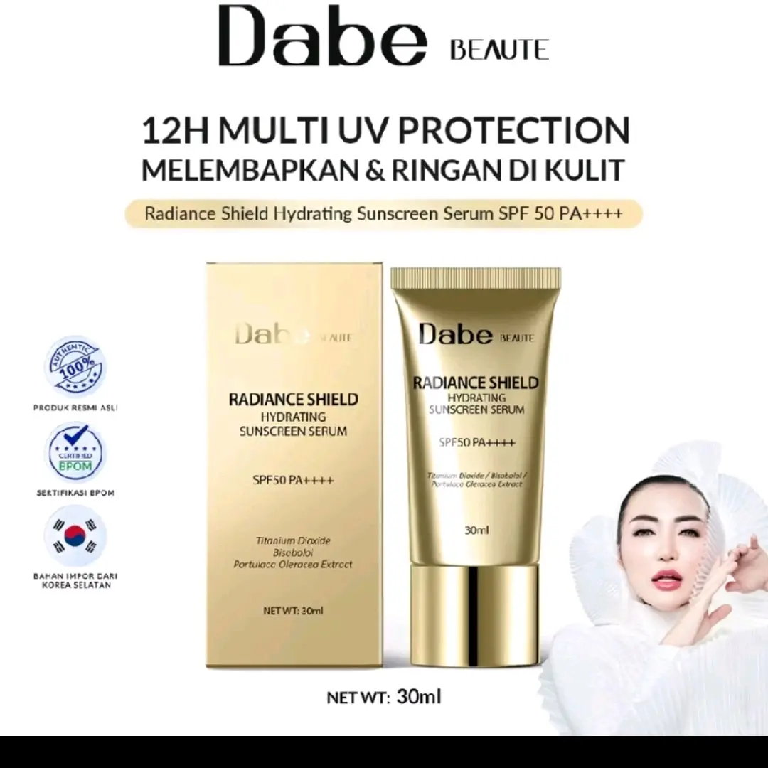 SUNSSCREEN RADIANCE SHIELD HYDRATING SPF 50 PA++++ dabe beate