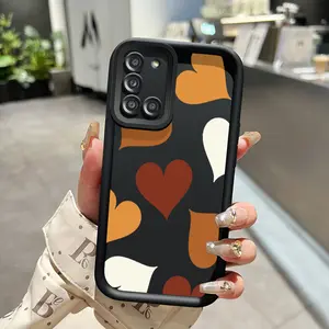 Casing Hp untuk Samsung Galaxy A31 Case pola cinta warna-warni Softcase silikon lunak pelindung Casing HP sederhana baru Kesing