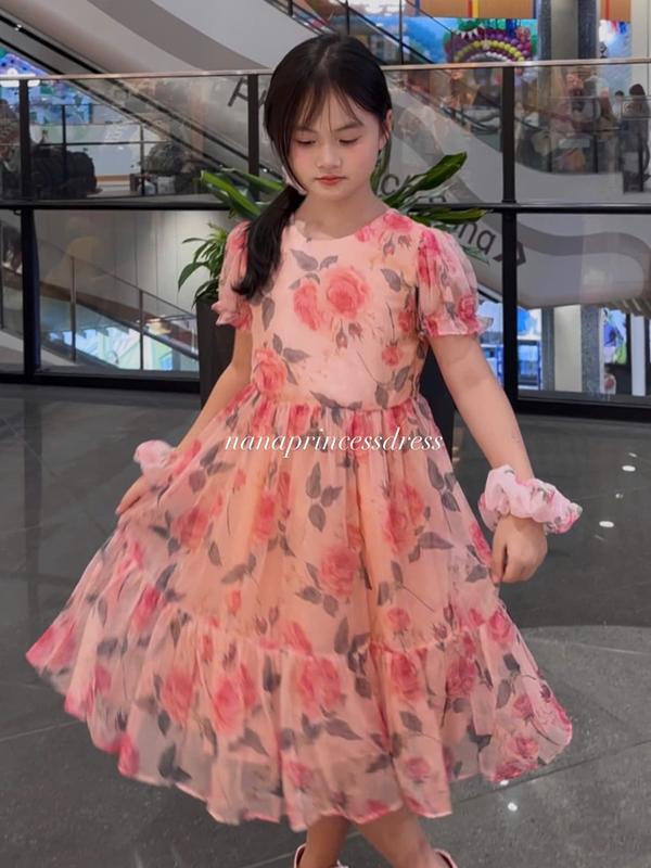[NanaPrincess] - Váy thiết kế Hoa Hồng mùa hè cho bé 1