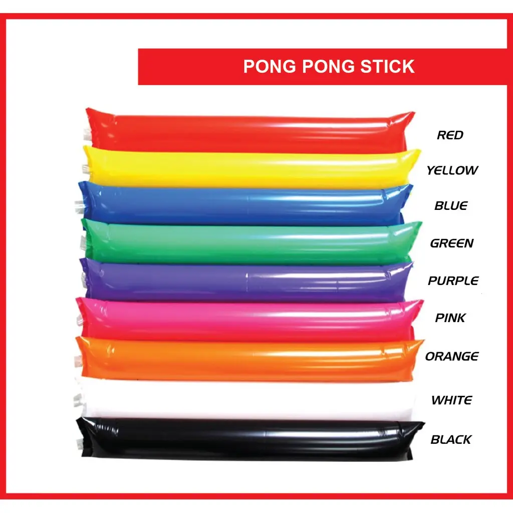PONGPONG STICKS BALLOON AIR STICK CHEERING FESTIVAL PARTY (1 PAIR) / BELOK TEPUK SORAKKAN