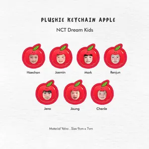 Plushie Keychain Tobeli Apple / Gantungan Kunci / boneka kecil Hiu Custom Kpop BTS NCT Seventeen