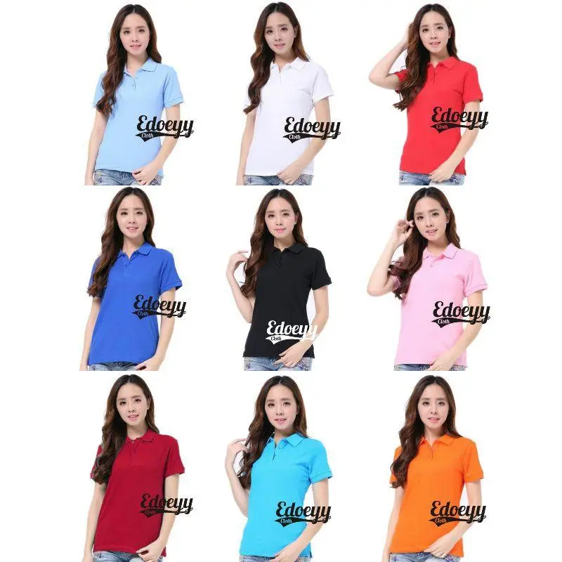Baju Kerah Berkerah Cewek Kaos Polo Wanita 3