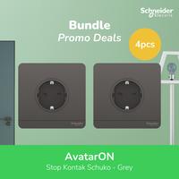 Gambar Schneider Electric AvatarOn Stop Kontak Schuko Grey 4 pcs - AvatarOn Schuko Grey E83426_16S_DG_G3 - (4Pcs) dari Schneider Electric Indonesia Kab. Bekasi 1 Tokopedia