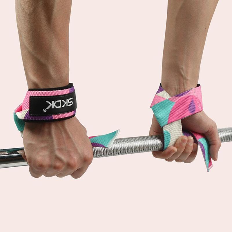 Product Introduction of 1Pair Fitness Weight Lifting Straps With Wrist Support Camo Pull-Up Strap Strength Training O1I3 32