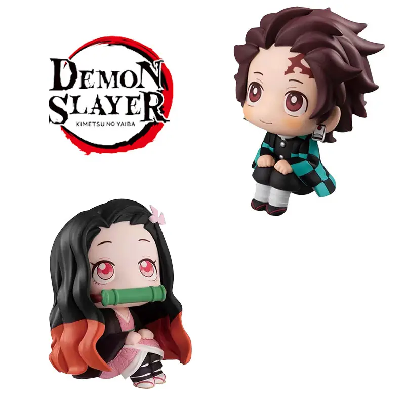 Q Version Sitting Tanjiro And Nezuko Anime Toys Ideal For Car Cake Decoration