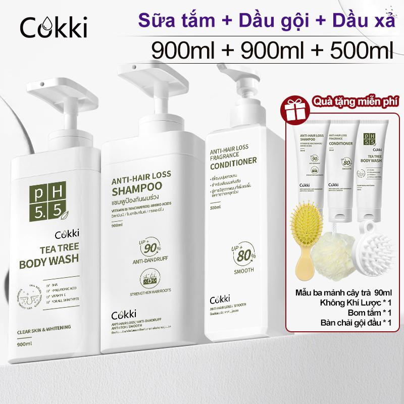 Bộ ba sản phẩm hot sale [dầu gội 900ml + sữa tắm 900ml + dầu xả 500ml] vitamin chăm sóc tóc cho nam và nữ