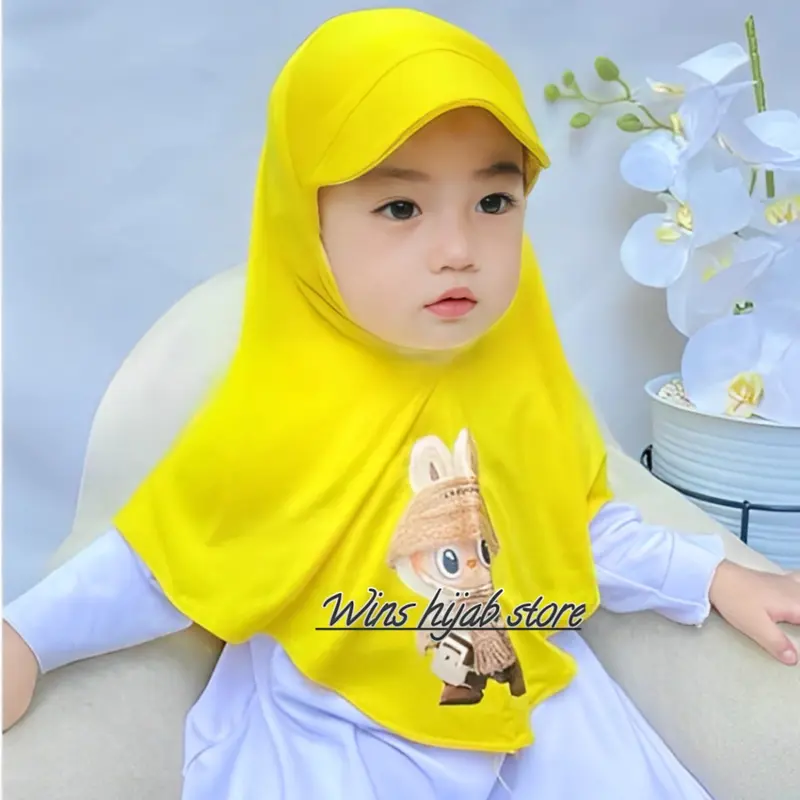kerudung hijab anak perempuan lucu LABUBU JILTOP BAYI hijab lucu anak terbaru dicuci dengan tangan saja wardah Muslim Nyaman 2