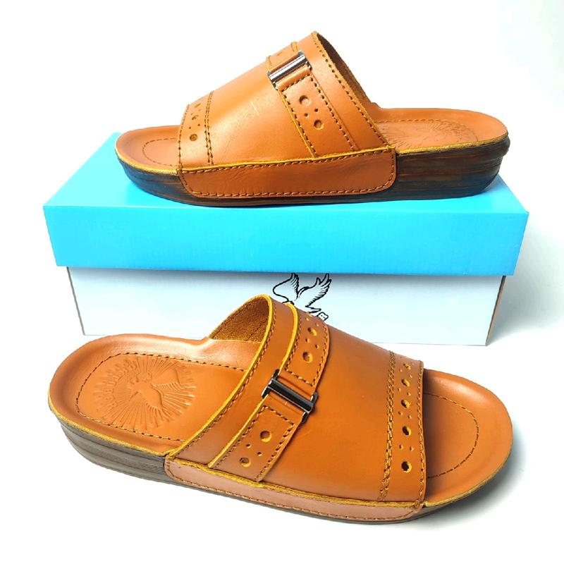 Sandal Pria Kulit Asli Full Tapak 100% Original Indian Lokal 4