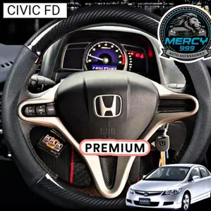 Cover Sarung Stir Setir Kulit Karbon Carbon Mobil Honda HONDA CIVIC FD 2007-2012