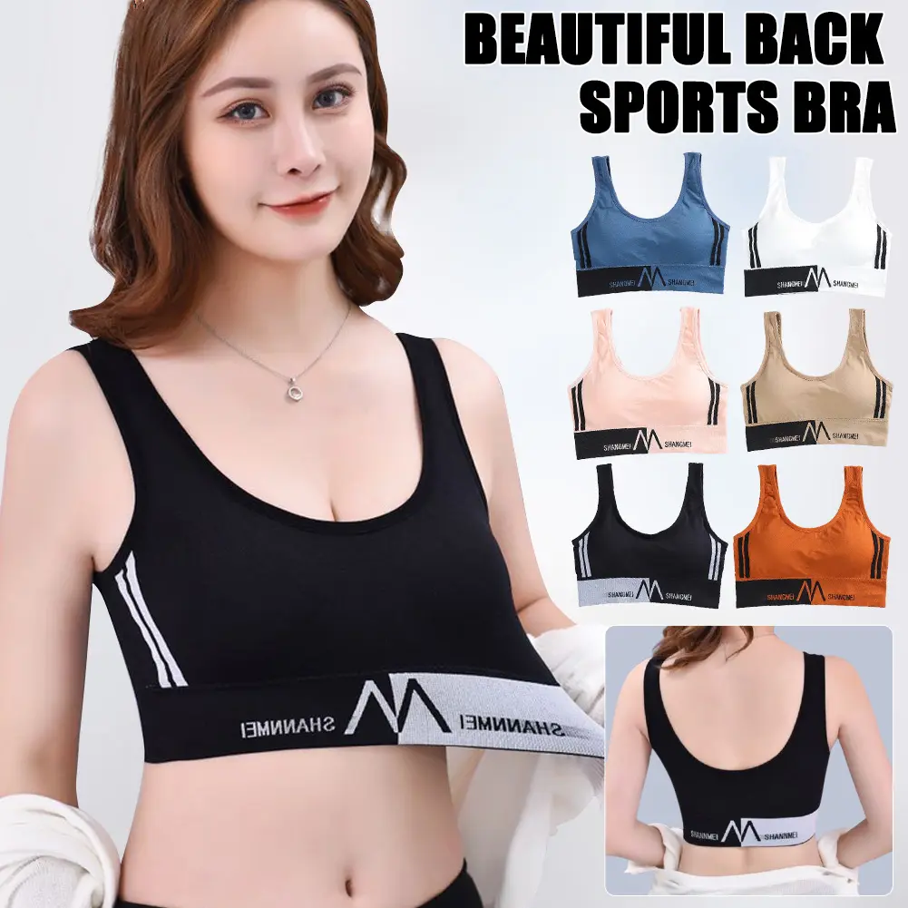 3/2/1pcs Sport Bra Women Removable Chest Pad Bra Push Up Shockproof Bralette Yoga Running Bra U Beauty-back Underwear