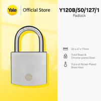 Gambar YALE YALE 50mm BRASS PADLOCK WITH SATIN CHROME FINISH (Gembok) Y120B/50/127/1 50mm dari Yale Home Indonesia Kota Administrasi Jakarta Barat 1 Tokopedia
