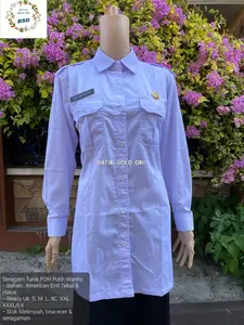 Seragam PNS Tunik PDH Putih Wanita. Seragam PNS ASN Tunik PDH Putih Cewek. Seragam PNS Pemda ASN PPPK PDH Putih terbaru dan termurah bisa COD by BATIKSOLOORI