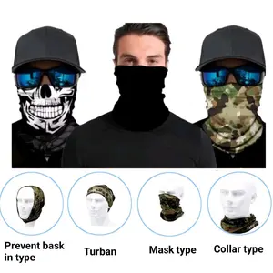 MASKER BAFF/BUFF HITAM DAN MOTIF TENGKORAK DAN MOTIF BERWARNA