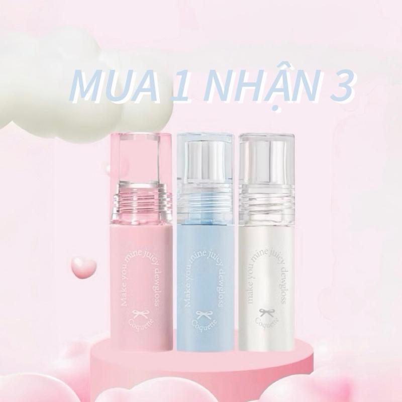 6_ MUA 1 NHẬN 3 SON BÓNG MAKEMINE HOA LÙN 3 MÀU DG05 - DG06 - DG07 lâu trôi mềm mịn mướt môi sắc tố cao 2.5g