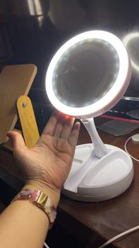 Product Review of Cermin Bulat Lipat Kaca Rias LED 2 Sisi Ganda Putar USB Cas from O**l 1