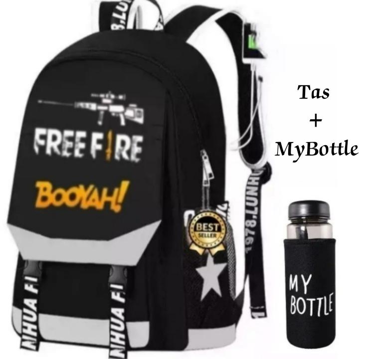 [ FRER BOTOL ] Tas free fire booyah / Tas populer sekolah / Tas Anak Laki Laki Perempuan / Tas sekolah anak laki laki perempuan tk sd kelas 12345 / Tas untuk anak mengaji / Tas sekolah anak / Tas anak cowok / Tas anak pria tk sd 1