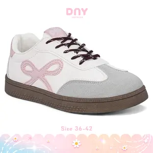 Sepatu DNY Sepatu Wanita Olahraga Lari Sneakers Perempuan Pita Lucu Running Shoes Women Ala Korean Style B SP-439