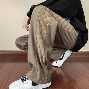 Celana Kasual Kaki Lebar Jalanan Tinggi Gaya Korea Musim Gugur Trendi Longgar Kaki Lurus Serbaguna Pria Baru Musim Semi dan Musim Gugur 2024 Baru 2024