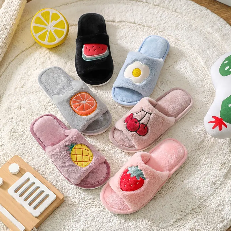Comfortable Bedroom Slippers Indoor Home Slippers Cute Fluffy Slippers Anti-Slip Slippers Plush Slippers SG Stock Flipflop Slide