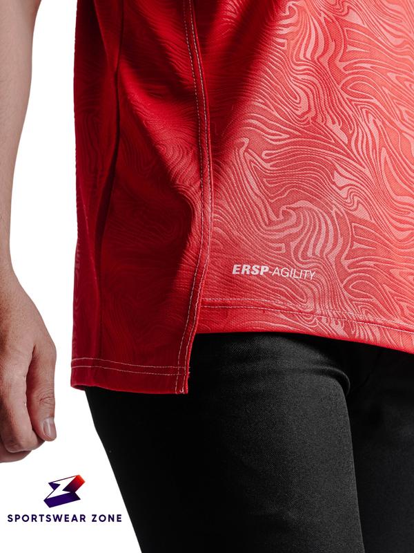 Jersey Timnas Indonesia Erspo Merah Home 2024 Lengan Pendek Pria Wanita Unisex Bahan Brazil Embos Terbaru Terlaris SportsWearZone 3