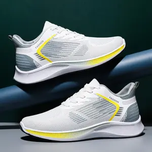 Techdoo Sepatu Running Hitam Casual Pria Shoes Men Anti Slip Sepatu Olahraga Running Tali Keren Mr805 (Berkualitas)