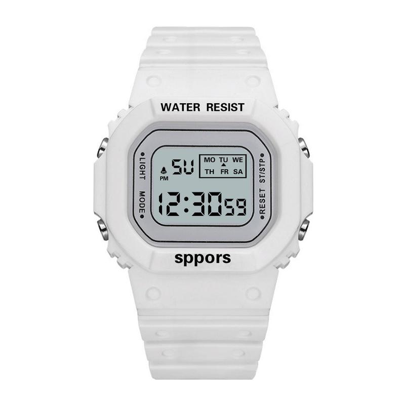 Product Introduction of Waterproof Multi-functional LED Electronic Watch Square Watch Students Youth Outdoor Sports 2