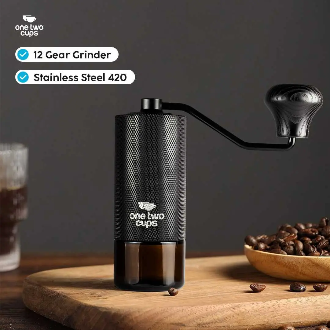 OKE BOS - One Two Cups Alat Penggiling Kopi Manual Coffee Grinder Adjustable - KF-15