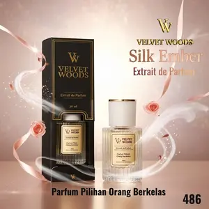 VELVET WOODS Parfum Wanita Silk Ember Extrait De Parfum 30 ML Aroma Sutra Floral & Musk Sillage Maksimal Parfum Pilihan Orang Berkelas