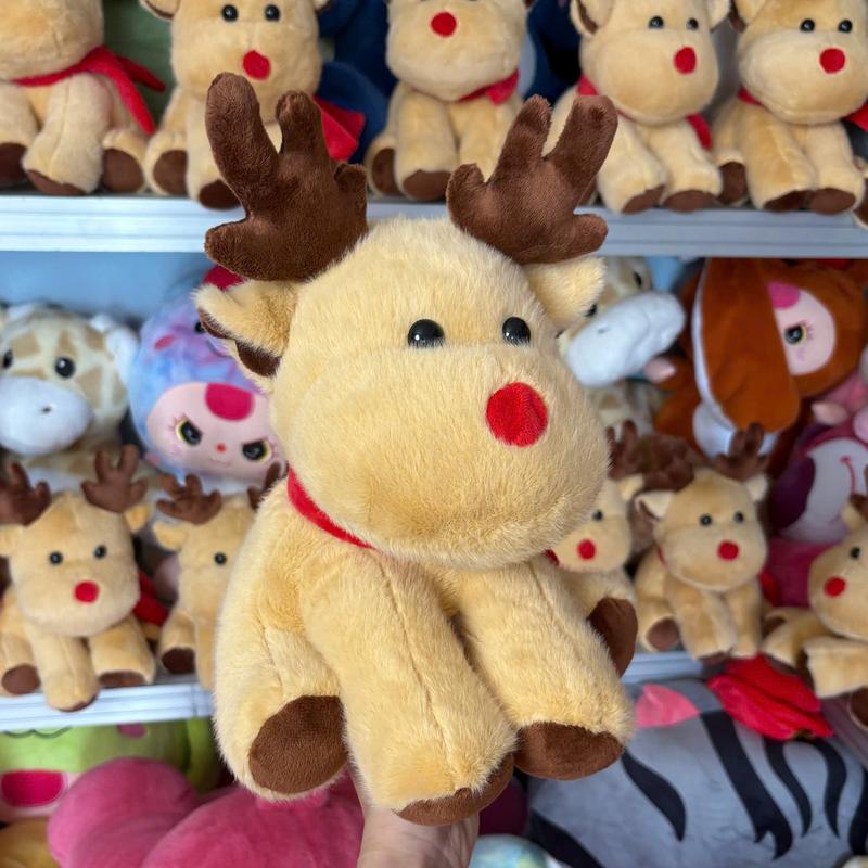   live Gấu tuần lộc,búp bê hươu đồ chơi sang trọng 30cm,phụ kiện noel,món quà ngày lễ 