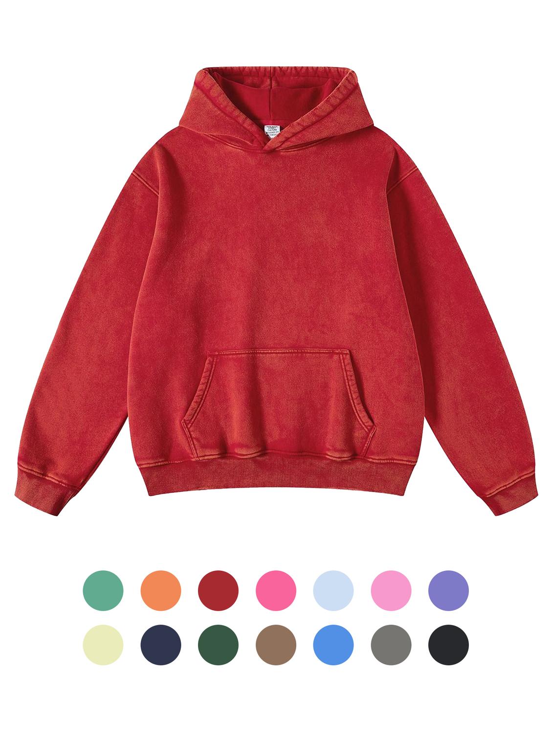 Faiable Fade Craft Unisex Casual Oversized Acid Wash Tops Hoodie Pullover - Athletic Warm Long Sleeve Relaxed Fit Sweatshirt In Soft Material - Perfect For Men's Women's Leisure Sweaters Pair With Leggings - No Bleach Or Detergent Needed