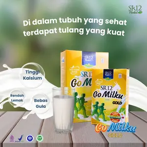 Susu Kambing Etawa GoMilku Gold by SR12 Khusus Lansia dan dewasa diatas 35 tahun Bubuk Non Gula Susukambing Putih Dairy Bahan