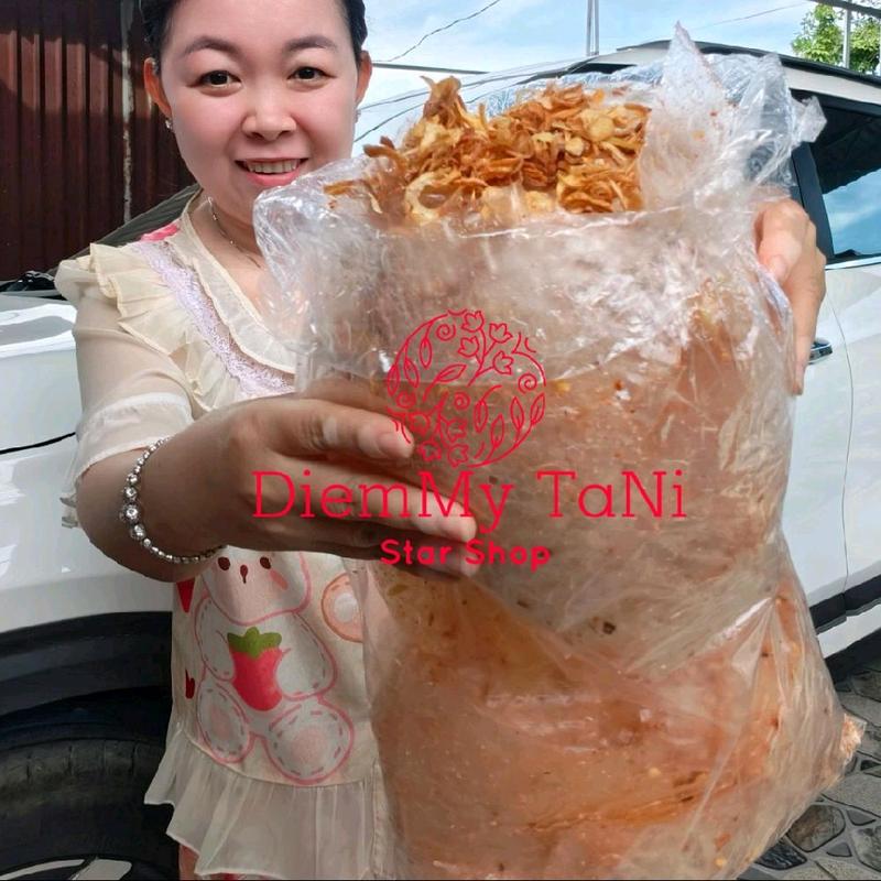 500gr bánh tráng muối HÀNH PHI (chay mặn đều dùng được)