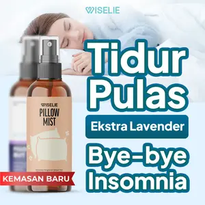 Wiselie Pillow Mist Aromatherapy Ekstra Lavender 250 ML - Bed Fabric Linen Room Mist Spray Anti Bakteri Segar & Food Safe