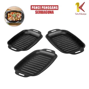 [COD] SK C1338 Grill Pan Panggangan Panjang Korean BBQ Anti Lengket