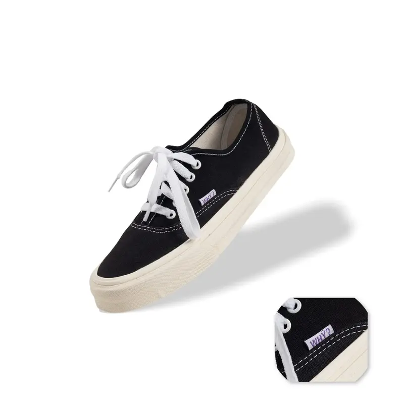 Why Footwear 36 - 45 Otentik Sambo Black White Og - Sepatu Sneakers Casual Pria Wanita 3